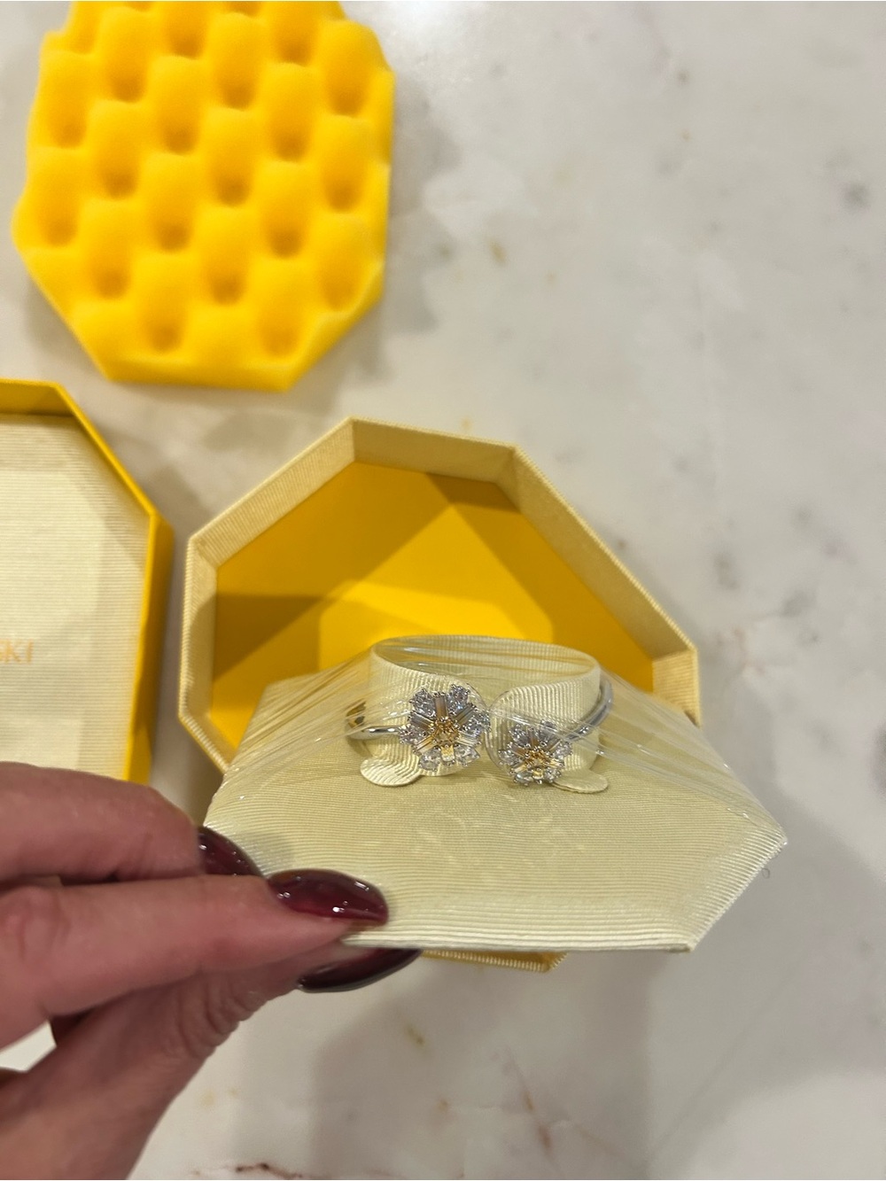 Swarovski Idyllia Bangle 2 1/8 x 1 3/4” NIB